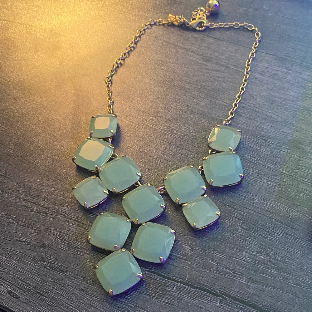 Kate Spade Elegant Gold and Blue Statement Necklace